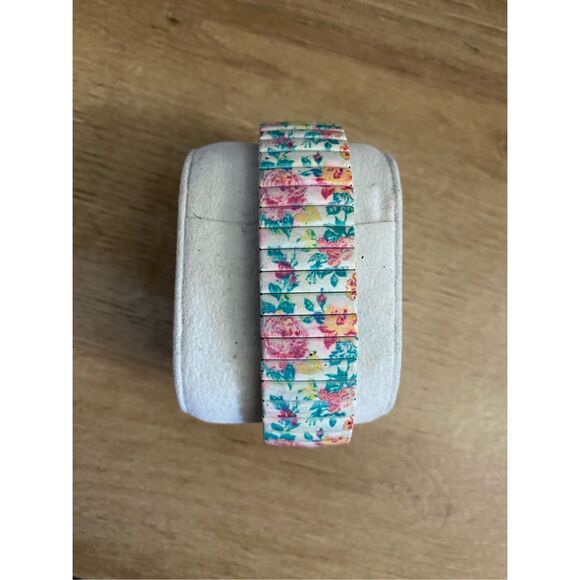 LINEL Floral Stretch Band Watch Crystal Bezel Expansion Band Wristwatch - Picture 3 of 7